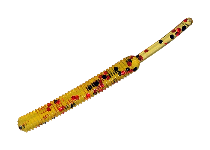 SMITH Screw Tail Grub 1.5’’ 38mm - AJI13. Orange/ Red Sparkle
