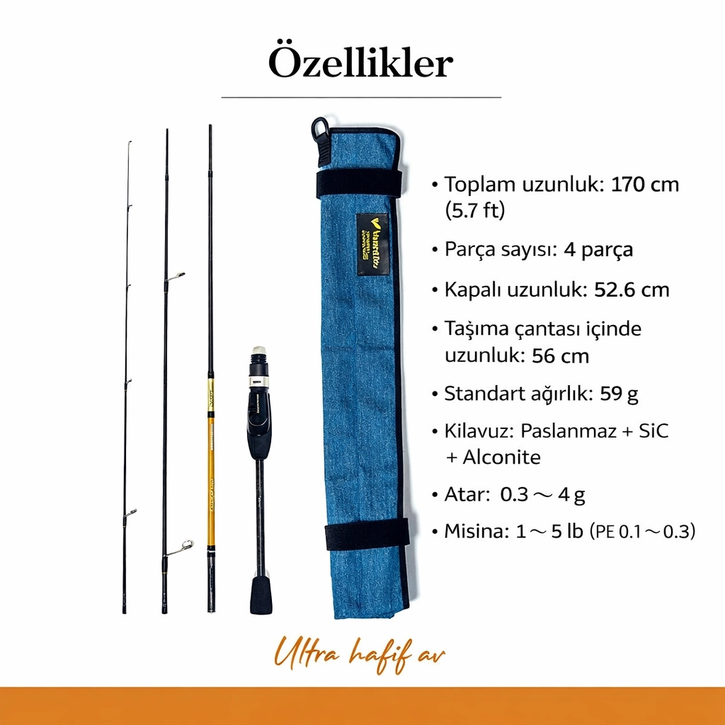 Varantile Süper Light Game SLGS-574UL-HS 170cm 0.3-4gr