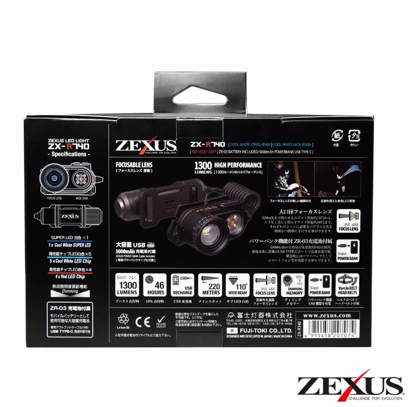 Zexus ZX-R740 1300 Lumin Rechargeable Headlamp - Olta Kamyonu