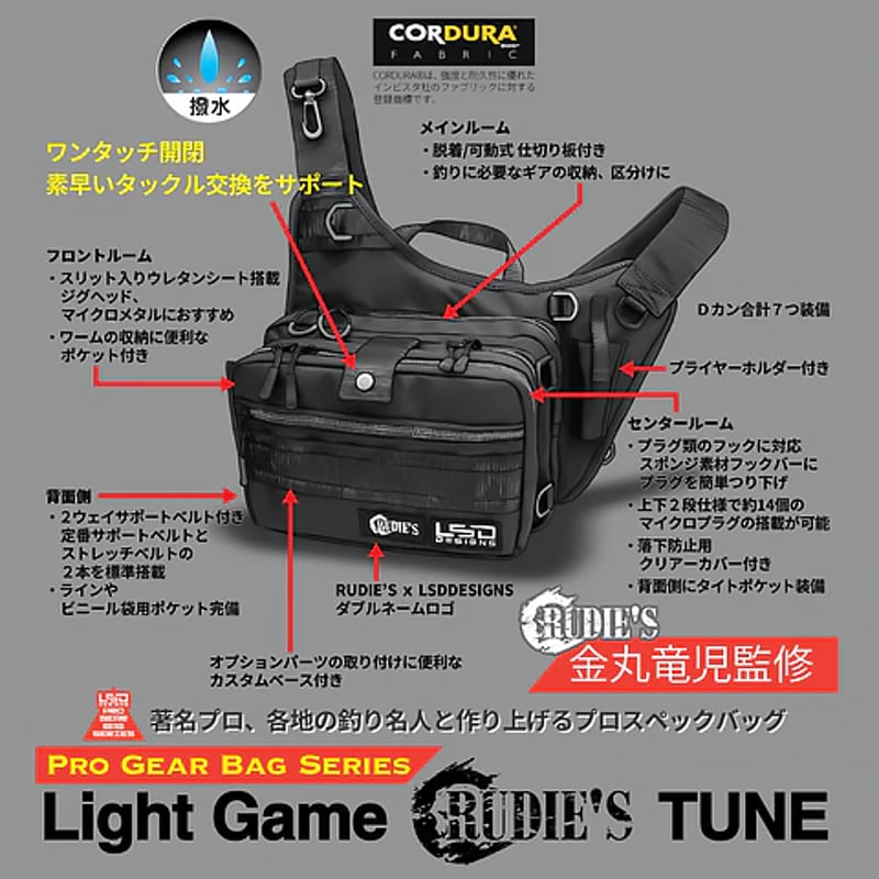 Rudie’s Light Game Tune Cordura Black Lrf Çantası