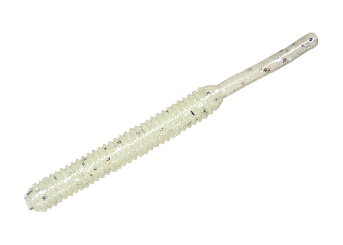 SMITH Screw Tail Grub 1.5’’ 38mm GF802. Glow/ Silver Glitter