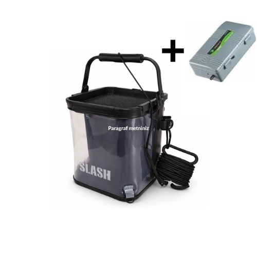 Slash Clear Live Bucket #Siyah + Hava Pompası