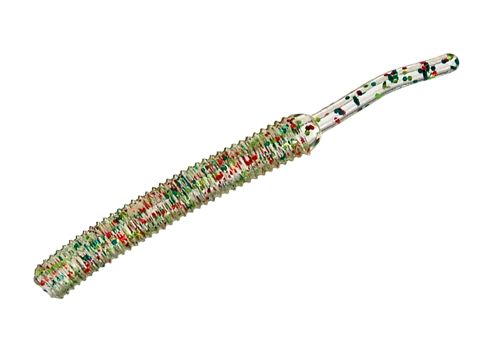 SMITH Screw Tail Grub 1.5’’ 38mm - N14. Clear/ Christmas Flakes