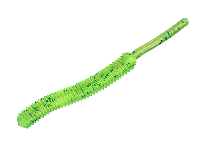 SMITH Screw Tail Grub 1.5’’ 38mm - N15. Chart/ Green Glitter