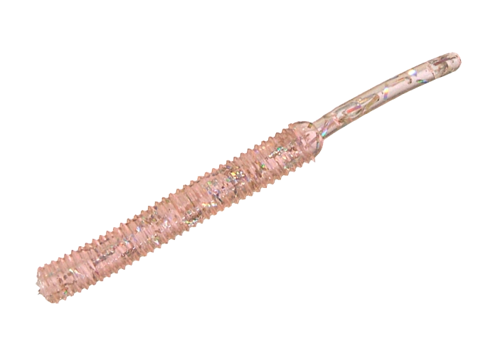 SMITH Screw Tail Grub 1.5’’ 38mm - N8. Clear Pink/ Silver Tinsel