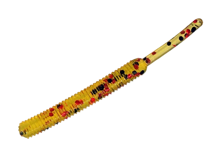 SMITH Screw Tail Grub 1.5’’ 38mm - AJI13. Orange/ Red Sparkle