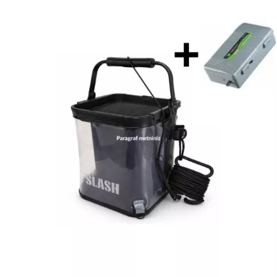 Slash Clear Live Bucket #Siyah + Hava Pompası