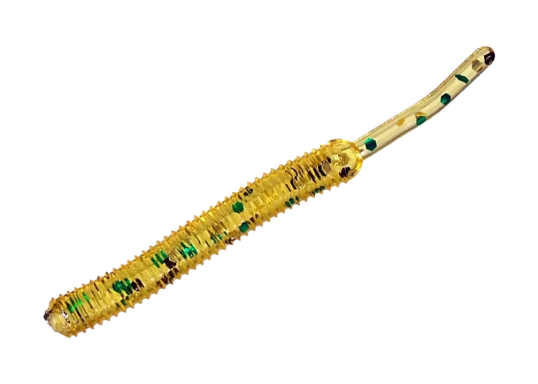 SMITH Screw Tail Grub 1.5’’ 38mm - N10. Pumpkin/ Green Glitter