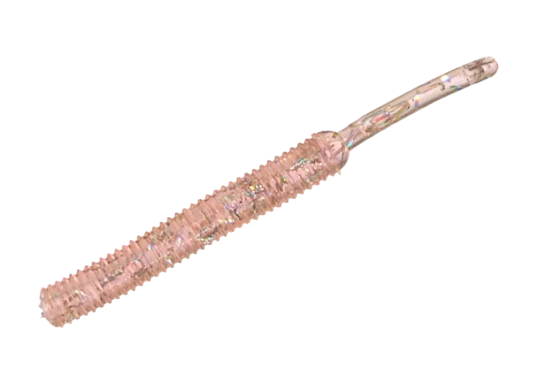N8. Clear Pink/ Silver Tinsel