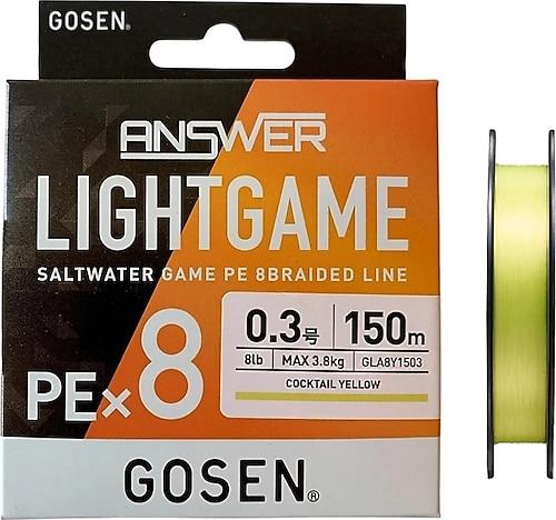 Gosen Answer Light Game PE X8 150m 0.3PE