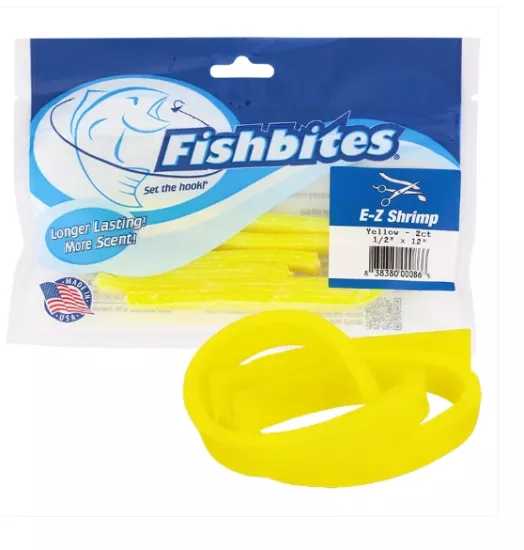 Fishbites Longer Lasting E-Z Shrimp #Yellow